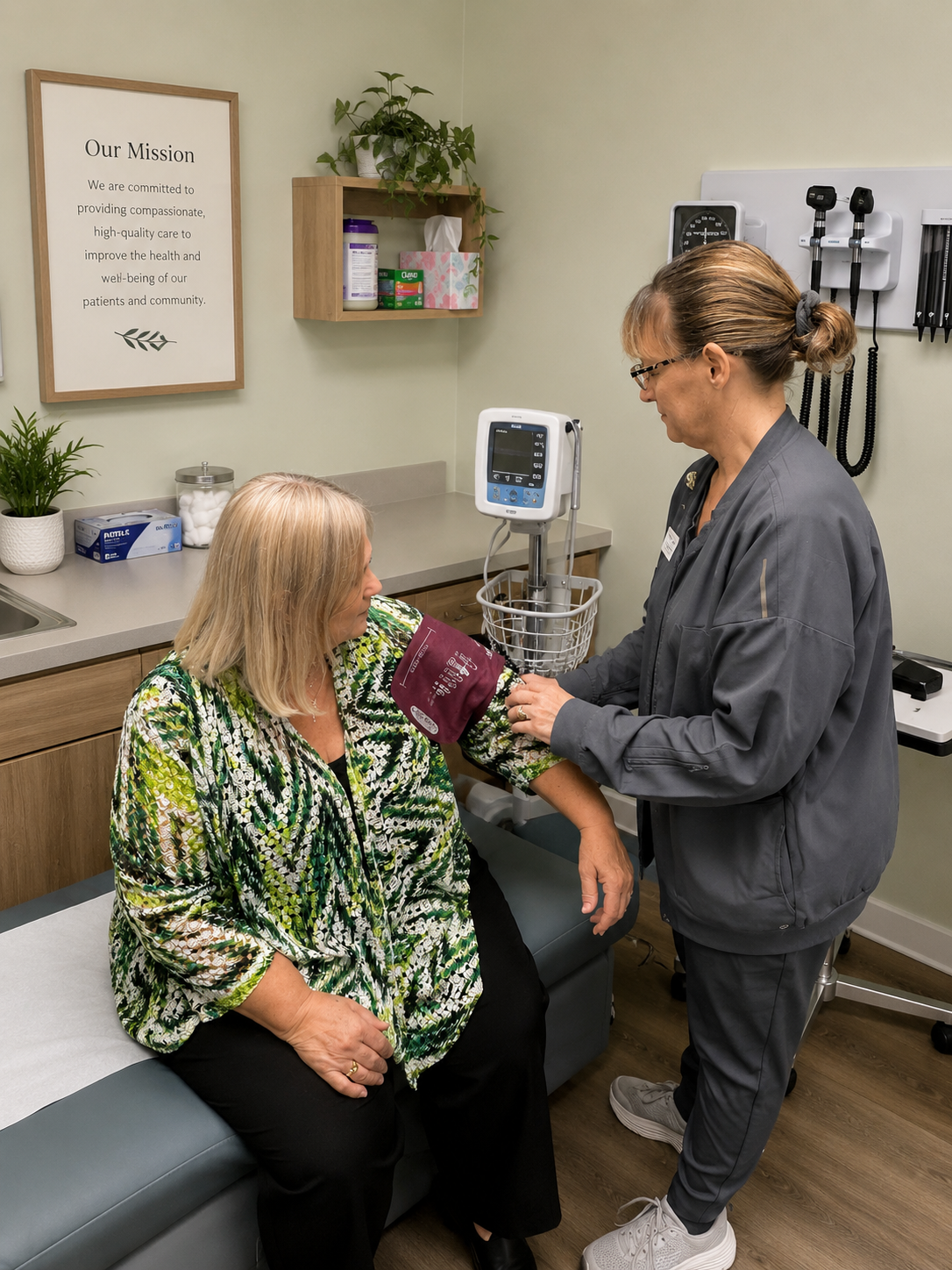 Healthcare professional providing compassionate patient care